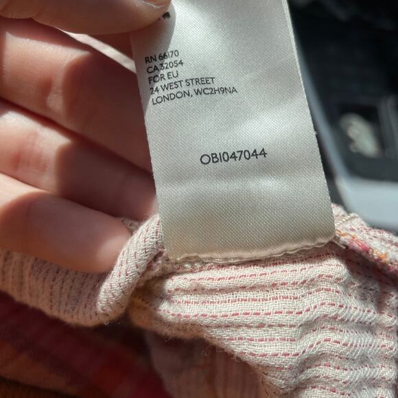 WE THE FREE FREE PEOPLE Siena Plaid Pullover Blouse Sz Small Autumn Cottagecore - Picture 13 of 14